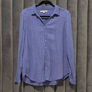 Women’s lavender Button-Up Shirt 100 percent cotton